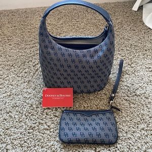 Dooney and Bourke, mini bucket purse with wrist wallet